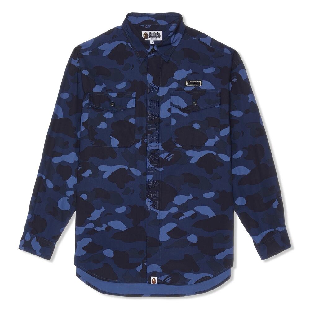 A Bathing Ape Bape Color Camp CPO Blue Long sleeve Shirt
